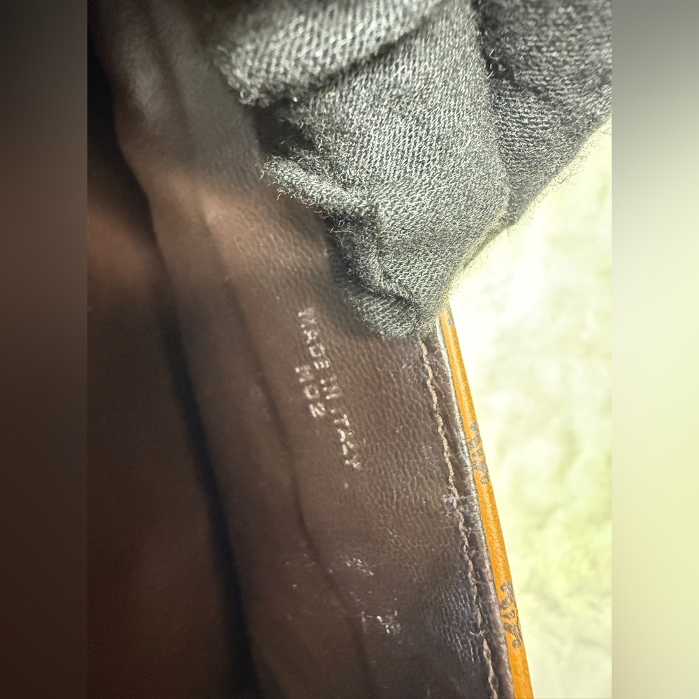 CELINE-Brown Leather Shoulder Bag - Picture 6 of 12